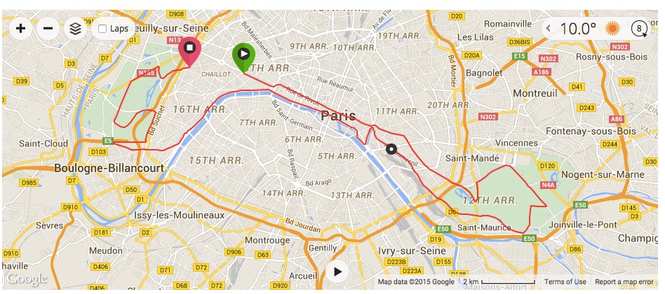 paris marathon map